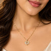 Necklace For Women And Girls|Everyday Jeweller| Dainty Gold Heart Pendant Necklace with Crystal Stone