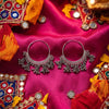 Navratri Oxidized Silver Earrings | Elegant Festive Look
