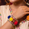 Navratri Garba Alloy Silver Cuff Festive