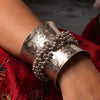 Navratri Garba Festival Alloy Beads Silver Cuff