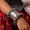 Navratri Garba Alloy Beads Silver Cuff