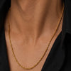 GOLD Plated Rope Chain Necklace for Women & Men | Twisted Link Chain | Stylish Casual Fashion Jewellery