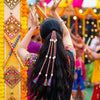 Navratri Garaba Hair Decoration For Women | Multicolour Braided Hair Accessory | Gujarati Festive Jewellery