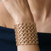 Gold Plated Cuff Bracelet for Women | Adjustable Designer Open Bangle | Minimal Statement Jewellery | Trendy Fashion Jewellery | Trendy Causal & Party Wear Jewellery
