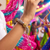 Navratri Garaba Silver-Plated Kada | Traditional Indian Bracelet For Women | Festive Jewellery