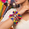 Navratri Garaba Multicolour Bracelet | Traditional Indian Embroidered Bracelet For Women