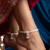 Navratri Silver Anklet | Elegant Payal for Women | Garba Ethnic Festive Wear