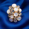 Traditional Adjustable Finger Ring for Women |Gold Plated Ethnic Statement Ring | Festive Jewellery